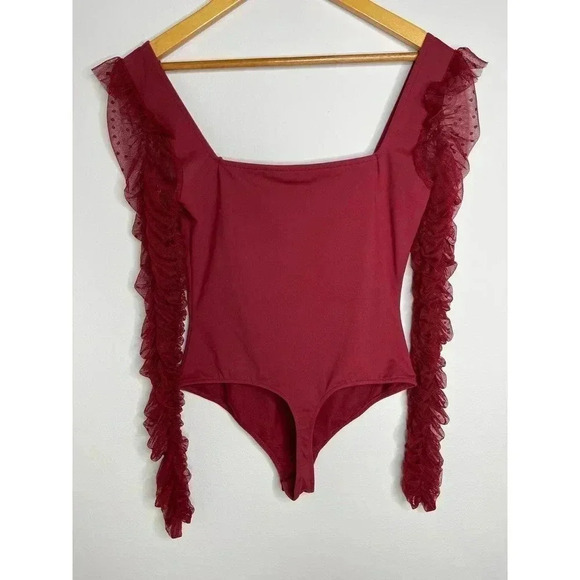 Intimately by Free People Must be love bodysuit wine size S - Picture 2 of 10